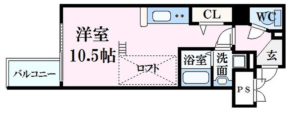 的場町駅 徒歩3分 10階の物件間取画像